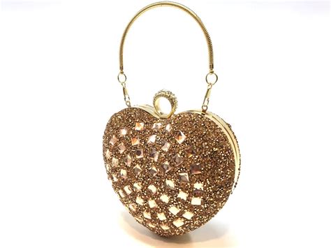 rose gold evening purse